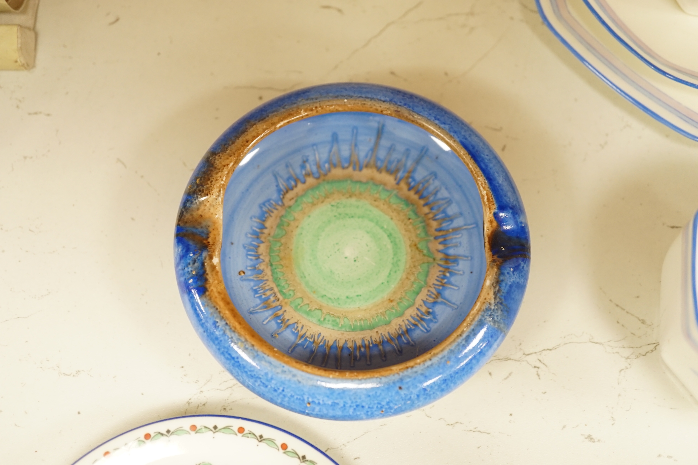 A group of mixed Shelley Art Deco teawares